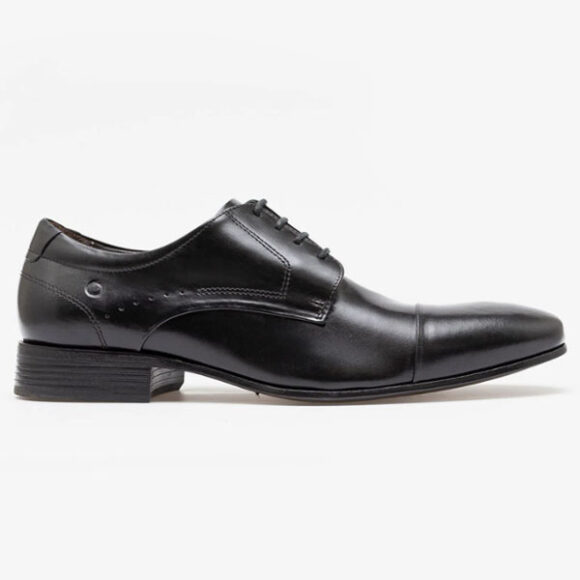 Sapato Democrata Sola de Couro Metropolitan Caster Preto 228101 - 001