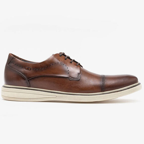 Sapato Democrata Couro Metropolitan Bay Tan Cadarço 273101 - 002